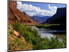 River Valley With View of Fisher Towers and La Sal Mountains, Utah, USA-Bernard Friel-Mounted Photographic Print