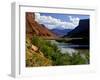 River Valley With View of Fisher Towers and La Sal Mountains, Utah, USA-Bernard Friel-Framed Photographic Print