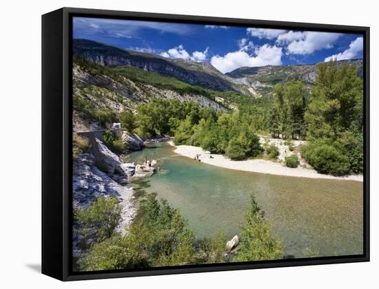 River Verdon, Gorge Du Verdon, Provence, France, Europe-David Wogan-Framed Stretched Canvas