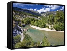 River Verdon, Gorge Du Verdon, Provence, France, Europe-David Wogan-Framed Stretched Canvas