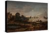 River View by Moonlight, C. 1645-Aert van der Neer-Stretched Canvas