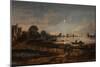 River View by Moonlight, C. 1645-Aert van der Neer-Mounted Giclee Print