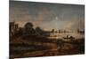 River View by Moonlight, C. 1645-Aert van der Neer-Mounted Giclee Print