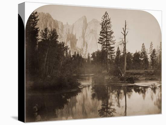 River View - Down the Valley - Yosemite, California, 1861-Carleton Watkins-Stretched Canvas