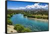 River view from the Upper Clutha River Track, Central Otago, South Island, New Zealand-Russ Bishop-Framed Stretched Canvas