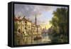 River View in Alsace-Charles Kuwasseg-Framed Stretched Canvas