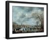 River View in the Winter, 17 Century-Aert van der Neer-Framed Giclee Print