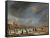 River View in the Winter-Aert van der Neer-Framed Stretched Canvas