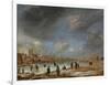 River View in the Winter-Aert van der Neer-Framed Art Print