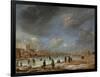 River View in the Winter-Aert van der Neer-Framed Art Print