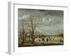 River View in the Winter-Aert van der Neer-Framed Art Print