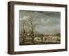 River View in the Winter-Aert van der Neer-Framed Art Print