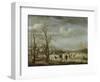 River View in the Winter-Aert van der Neer-Framed Art Print