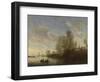 River View Near Deventer, Salomon Van Ruysdael-Salomon van Ruysdael-Framed Art Print