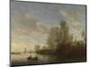 River View Near Deventer, Salomon Van Ruysdael-Salomon van Ruysdael-Mounted Art Print