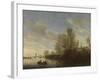 River View Near Deventer, Salomon Van Ruysdael-Salomon van Ruysdael-Framed Art Print