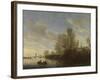 River View Near Deventer, Salomon Van Ruysdael-Salomon van Ruysdael-Framed Art Print