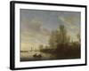 River View Near Deventer, Salomon Van Ruysdael-Salomon van Ruysdael-Framed Art Print