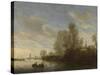 River View Near Deventer, Salomon Van Ruysdael-Salomon van Ruysdael-Stretched Canvas