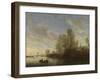 River View Near Deventer, Salomon Van Ruysdael-Salomon van Ruysdael-Framed Art Print