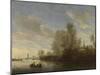 River View Near Deventer, Salomon Van Ruysdael-Salomon van Ruysdael-Mounted Art Print