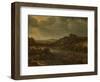 River View with Ferry-Herman Saftleven-Framed Art Print