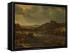 River View with Ferry-Herman Saftleven-Framed Stretched Canvas