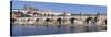 River Vltava with Charles Bridge and the Castle District with St. Vitus Cathedral and Royal Palace-Markus Lange-Stretched Canvas