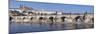 River Vltava with Charles Bridge and the Castle District with St. Vitus Cathedral and Royal Palace-Markus Lange-Mounted Photographic Print