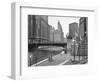 River Walk and Wabash Ave Bridge and Cityscape, Chicago, ILlinois, USA-Petr Bednarik-Framed Photographic Print