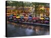 River Walk Restaurants and Cafes of Casa Rio, San Antonio, Texas-Bill Bachmann-Stretched Canvas