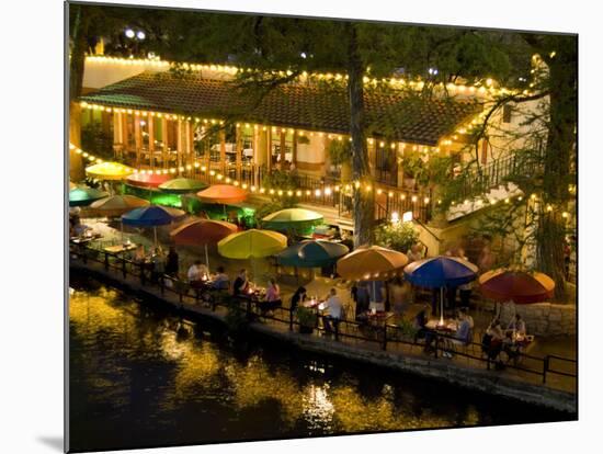 River Walk Restaurants and Cafes of Casa Rio, San Antonio, Texas-Bill Bachmann-Mounted Photographic Print