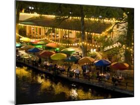 River Walk Restaurants and Cafes of Casa Rio, San Antonio, Texas-Bill Bachmann-Mounted Photographic Print