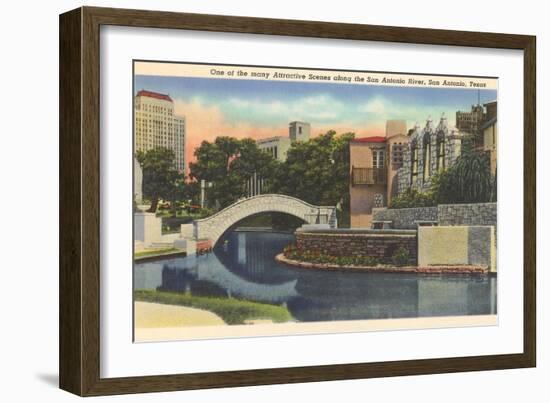 River Walk, San Antonio-null-Framed Art Print