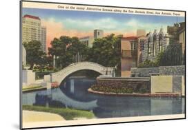 River Walk, San Antonio-null-Mounted Art Print