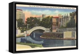 River Walk, San Antonio-null-Framed Stretched Canvas