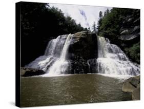 River Waterfall, USA-Michael Brown-Stretched Canvas