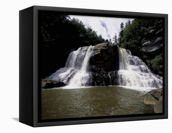 River Waterfall, USA-Michael Brown-Framed Stretched Canvas