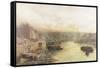 River Wear, North Bank Looking West from Customs House-Thomas Marie Madawaska Hemy-Framed Stretched Canvas