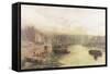 River Wear, North Bank Looking West from Customs House-Thomas Marie Madawaska Hemy-Framed Stretched Canvas