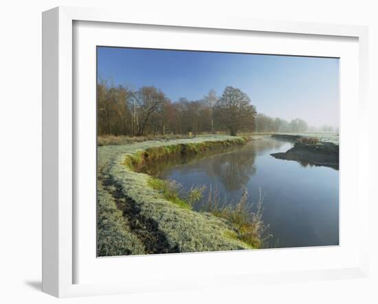 River Wey at Thundery Meadows, Surrey Wildlife Trust's Wetland Reserve, Elstead, Surrey, England-Pearl Bucknall-Framed Photographic Print