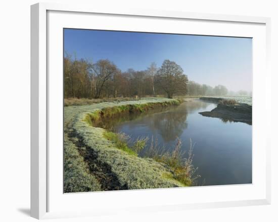 River Wey at Thundery Meadows, Surrey Wildlife Trust's Wetland Reserve, Elstead, Surrey, England-Pearl Bucknall-Framed Photographic Print