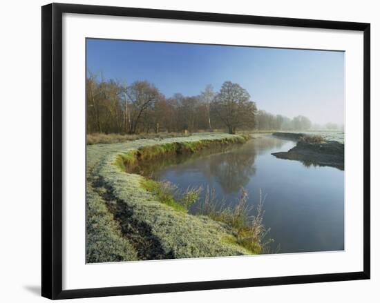 River Wey at Thundery Meadows, Surrey Wildlife Trust's Wetland Reserve, Elstead, Surrey, England-Pearl Bucknall-Framed Photographic Print