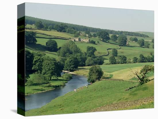 River Wharfe, Barden Bridge Near Bolton, Yorkshire, England, United Kingdom-Adam Woolfitt-Stretched Canvas