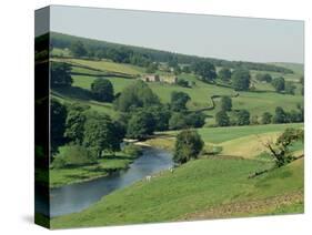 River Wharfe, Barden Bridge Near Bolton, Yorkshire, England, United Kingdom-Adam Woolfitt-Stretched Canvas