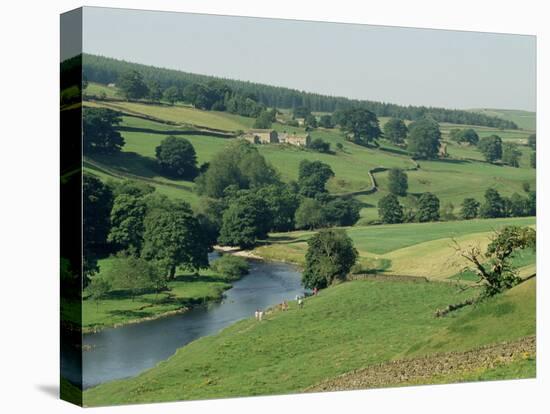 River Wharfe, Barden Bridge Near Bolton, Yorkshire, England, United Kingdom-Adam Woolfitt-Stretched Canvas