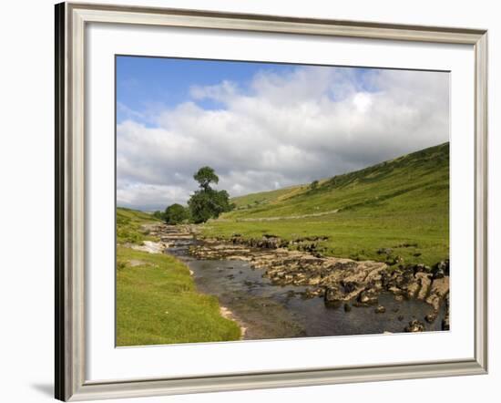 River Wharfe, Upper Wharfedale, Yorkshire Dales National Park, North Yorkshire, England, UK-White Gary-Framed Photographic Print