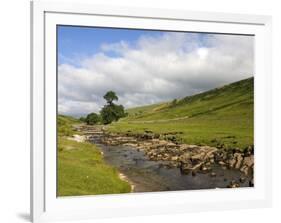 River Wharfe, Upper Wharfedale, Yorkshire Dales National Park, North Yorkshire, England, UK-White Gary-Framed Photographic Print