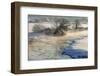 River Whiteadder in snow with steam rising from water-Laurie Campbell-Framed Photographic Print