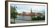 River with a cathedral in the background, Oder River, Cathedral Island, Wroclaw, Silesia, Poland-null-Framed Photographic Print